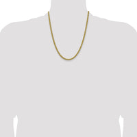 14k 4.65mm Semi-solid 3-Wire Wheat Chain-BC178-22