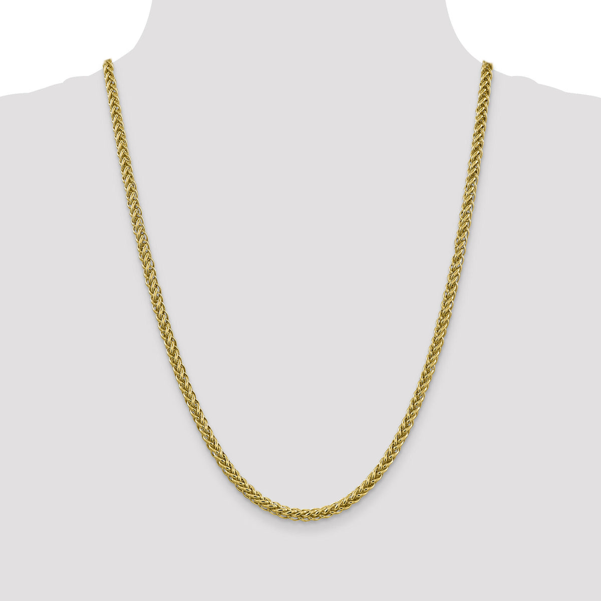 14k 4.65mm Semi-solid 3-Wire Wheat Chain-BC178-24