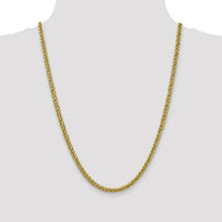 14k 4.65mm Semi-solid 3-Wire Wheat Chain-BC178-24