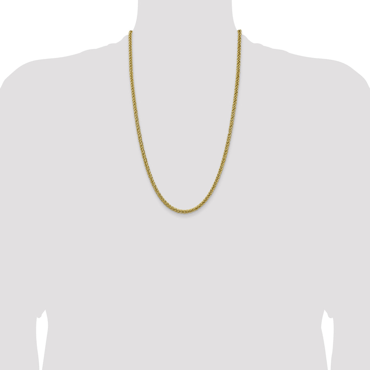14k 4.65mm Semi-solid 3-Wire Wheat Chain-BC178-26