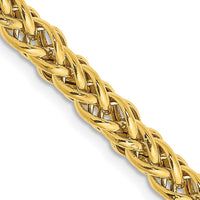 14K 26 inch 4.65mm Semi-Solid 3-Wire Wheat with Lobster Clasp Chain-BC178-26