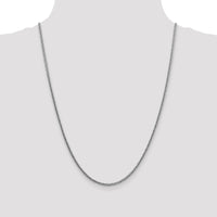 14k White Gold 2.35mm Semi-solid 3-Wire Wheat Chain-BC179-24