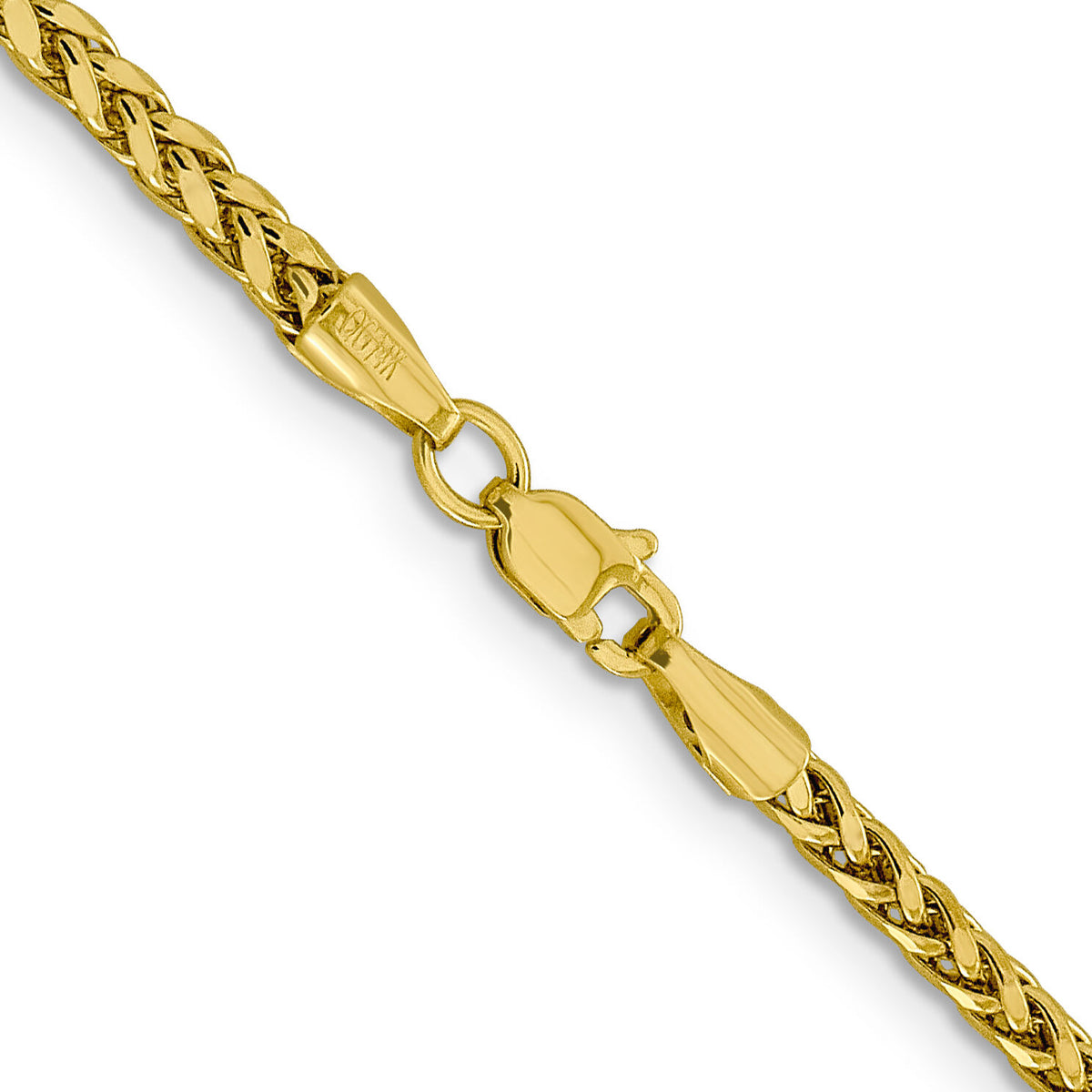 14k 2.5mm Semi-solid D/C Wheat Chain-BC183-18