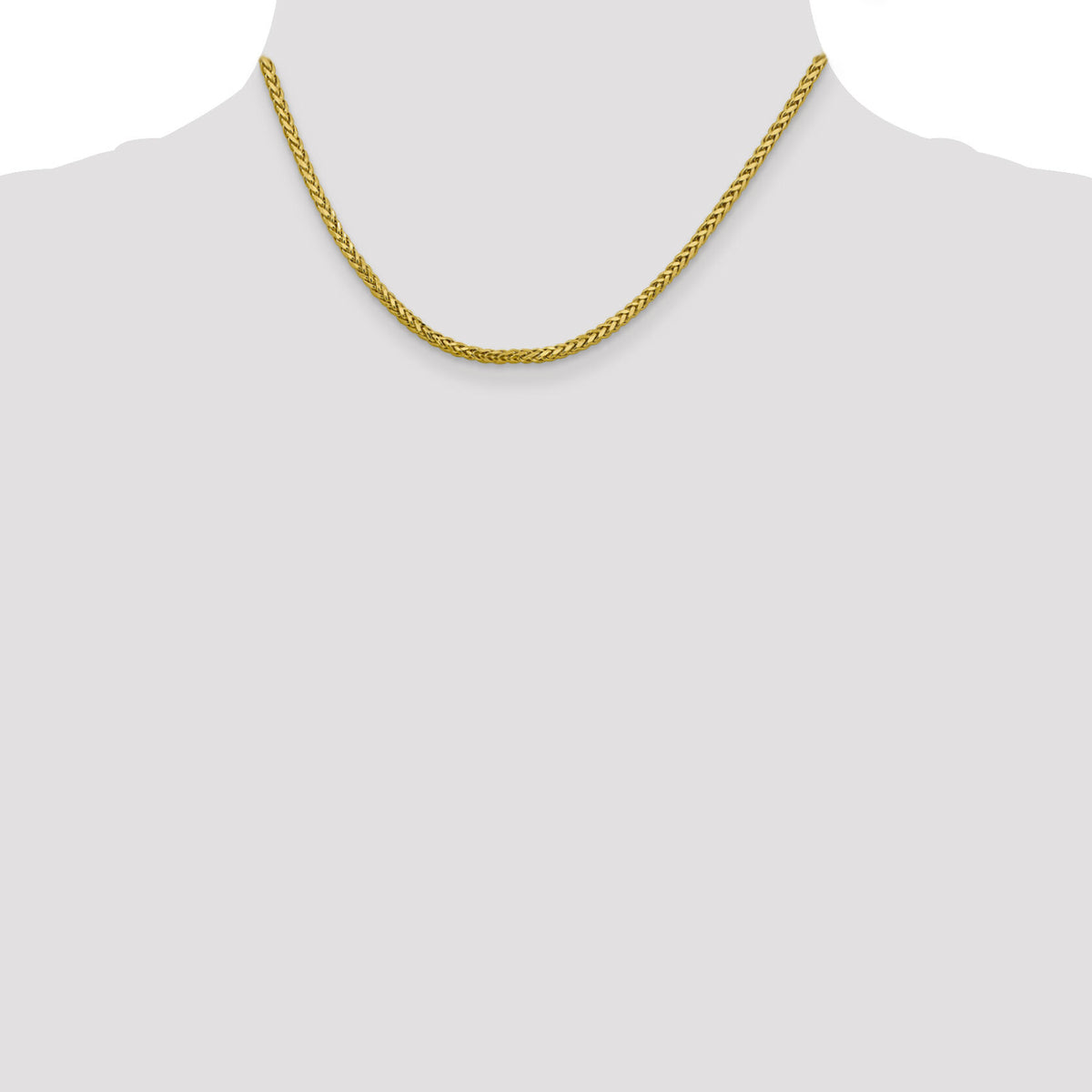 14k 2.5mm Semi-solid D/C Wheat Chain-BC183-16