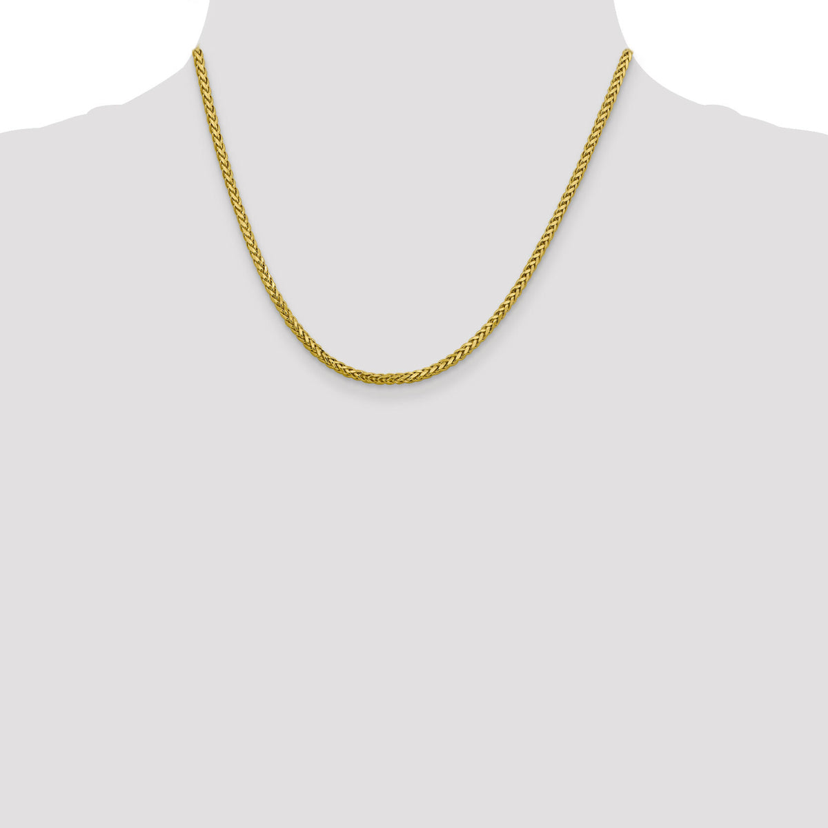 14k 2.5mm Semi-solid D/C Wheat Chain-BC183-18