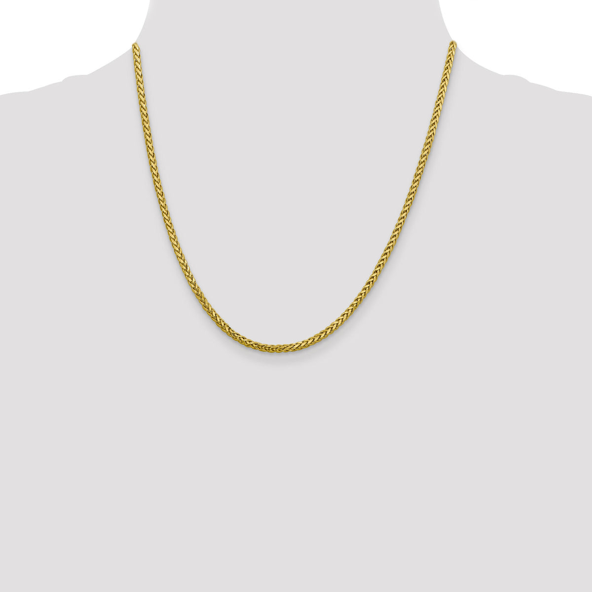 14k 2.5mm Semi-solid D/C Wheat Chain-BC183-20