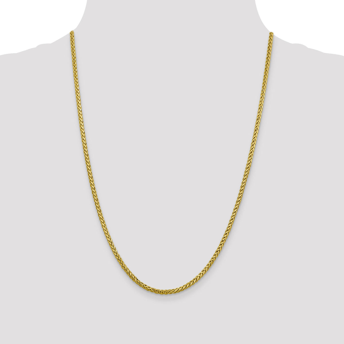 14k 2.5mm Semi-solid D/C Wheat Chain-BC183-24
