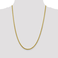 14k 2.5mm Semi-solid D/C Wheat Chain-BC183-24