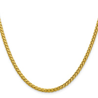 14K 22 inch 3.1mm Semi-Solid Diamond-cut Wheat with Lobster Clasp Chain-BC184-22