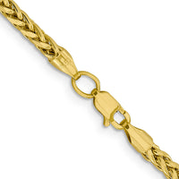 14k 3.1mm Semi-solid D/C Wheat Chain-BC184-22
