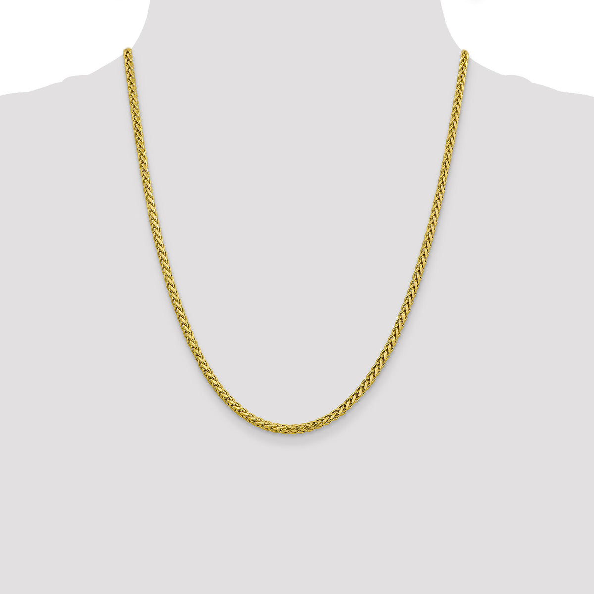 14k 3.1mm Semi-solid D/C Wheat Chain-BC184-22