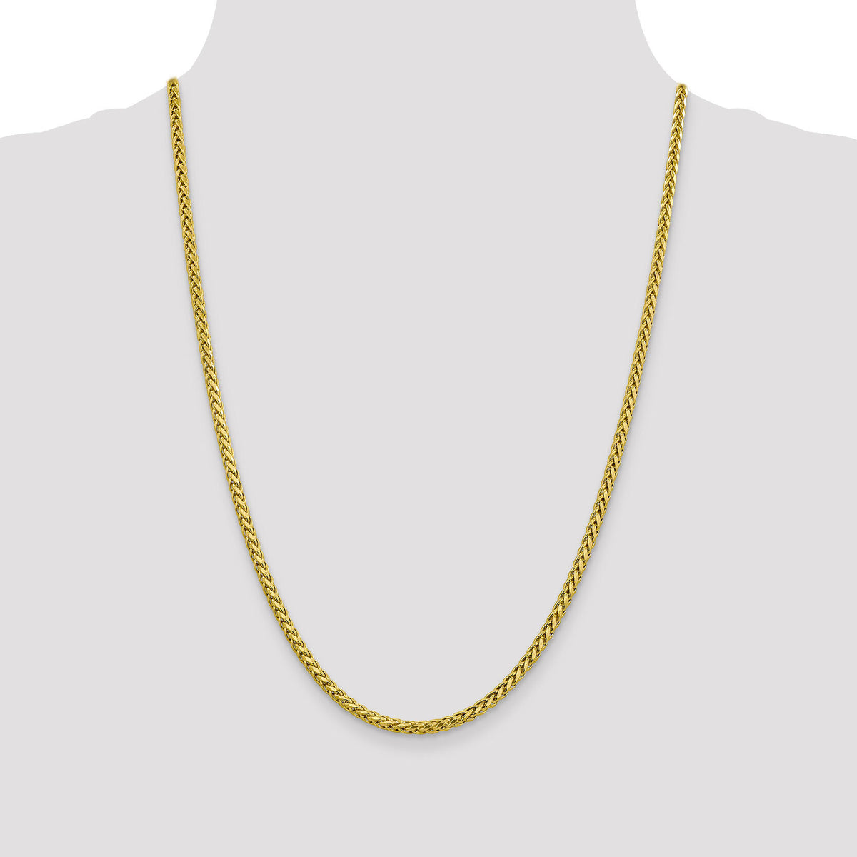 14k 3.1mm Semi-solid D/C Wheat Chain-BC184-24