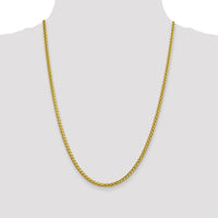 14k 3.1mm Semi-solid D/C Wheat Chain-BC184-24