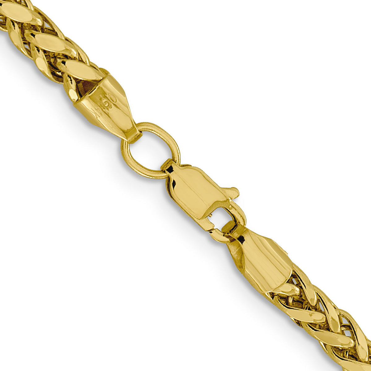 14k 3.7mm Semi-solid D/C Wheat Chain-BC185-24