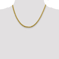 14k 3.7mm Semi-solid D/C Wheat Chain-BC185-18