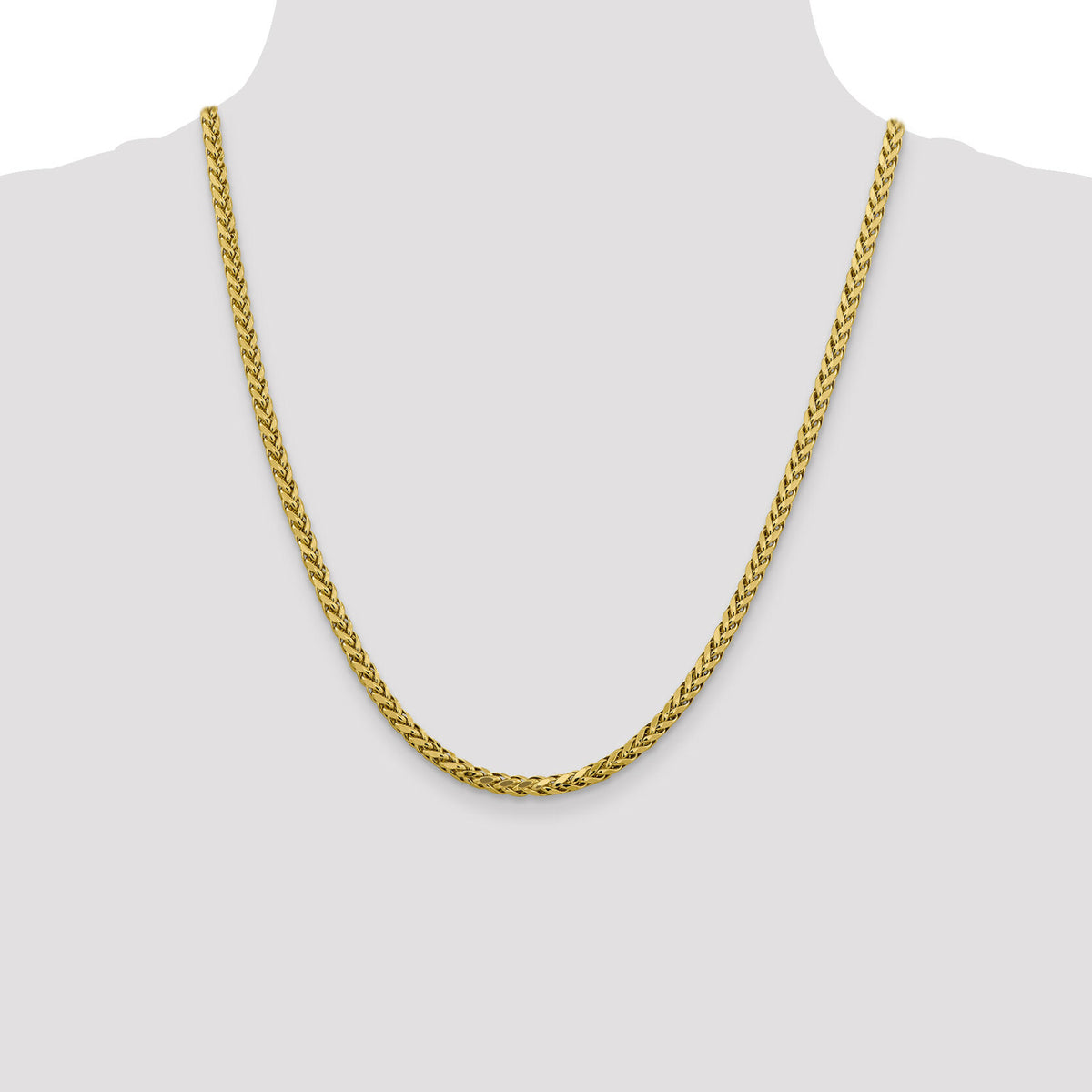14k 3.7mm Semi-solid D/C Wheat Chain-BC185-22