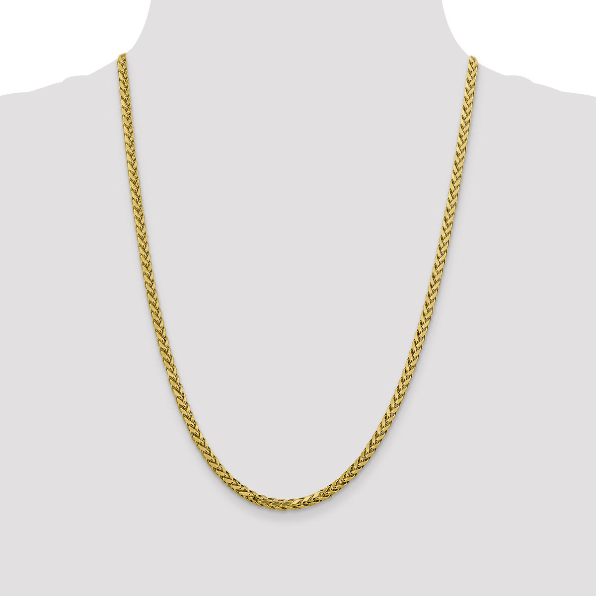 14k 3.7mm Semi-solid D/C Wheat Chain-BC185-24