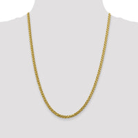 14k 3.7mm Semi-solid D/C Wheat Chain-BC185-24
