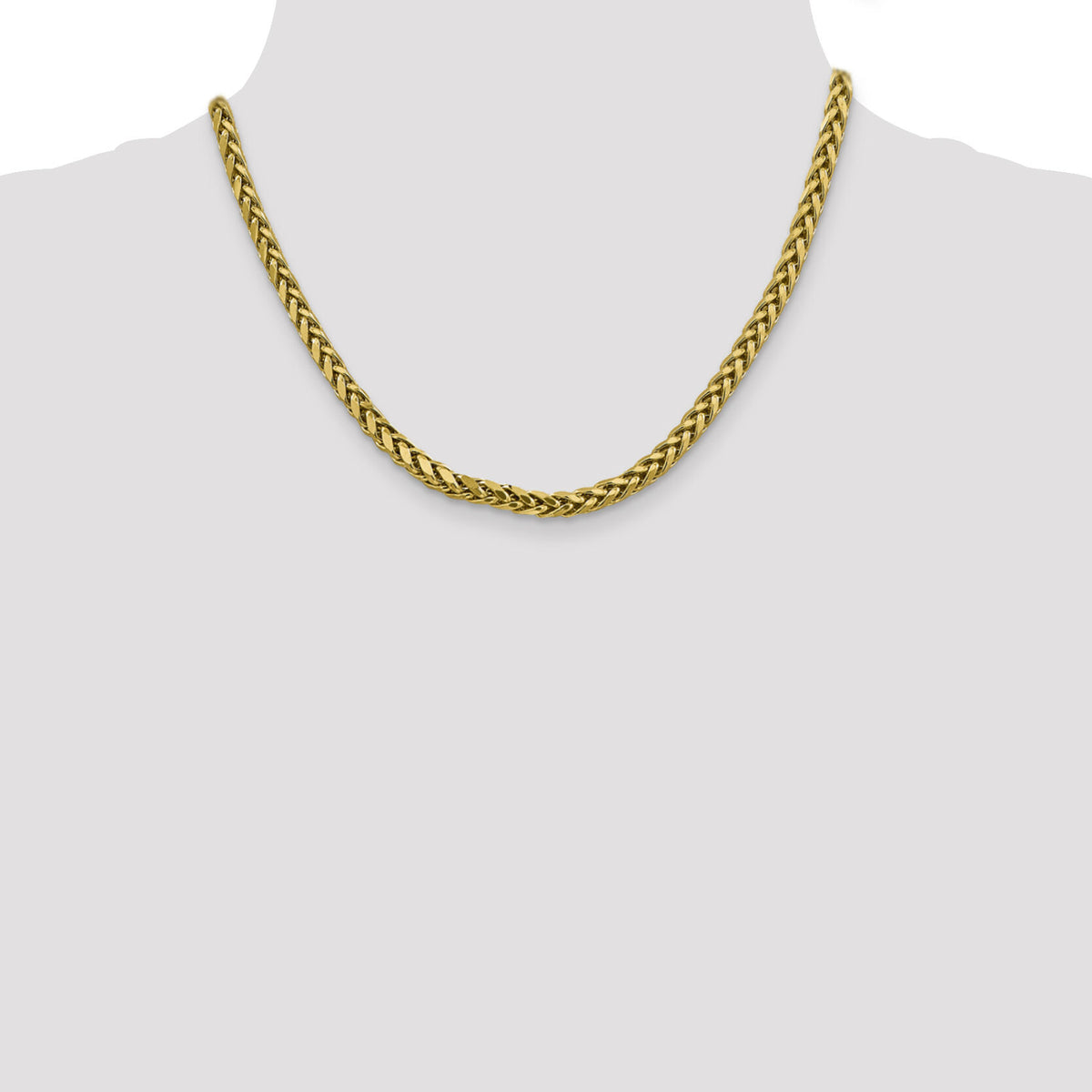 14k 5mm Semi-solid D/C Wheat Chain-BC186-18