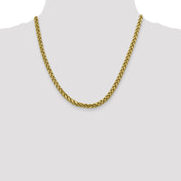 14k 5mm Semi-solid D/C Wheat Chain-BC186-20