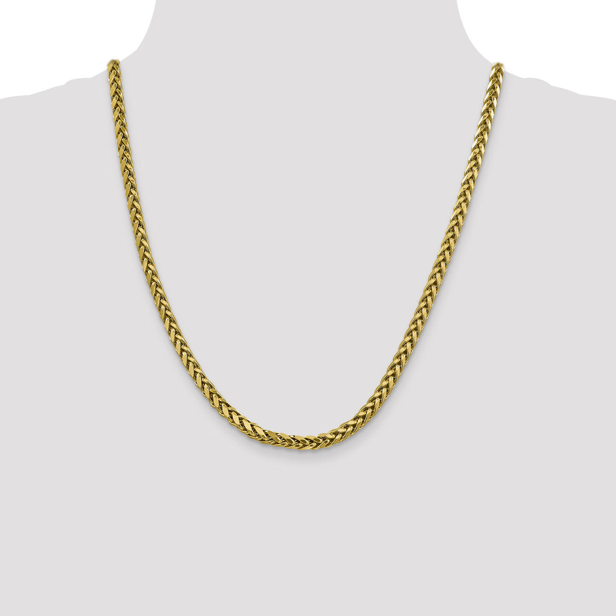 14k 5mm Semi-solid D/C Wheat Chain-BC186-22