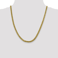 14k 5mm Semi-solid D/C Wheat Chain-BC186-22