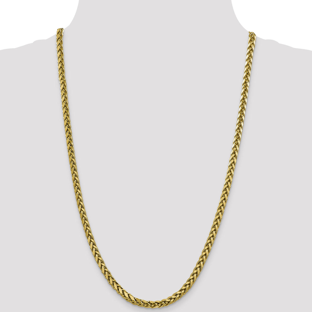 14k 5mm Semi-solid D/C Wheat Chain-BC186-26