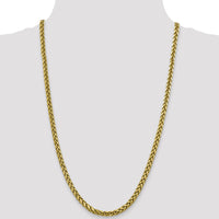14k 5mm Semi-solid D/C Wheat Chain-BC186-26