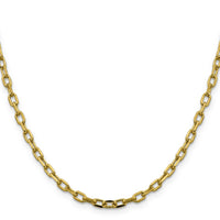 14k 3.7mm Semi-solid D/C Open Link Cable Chain-BC187-24