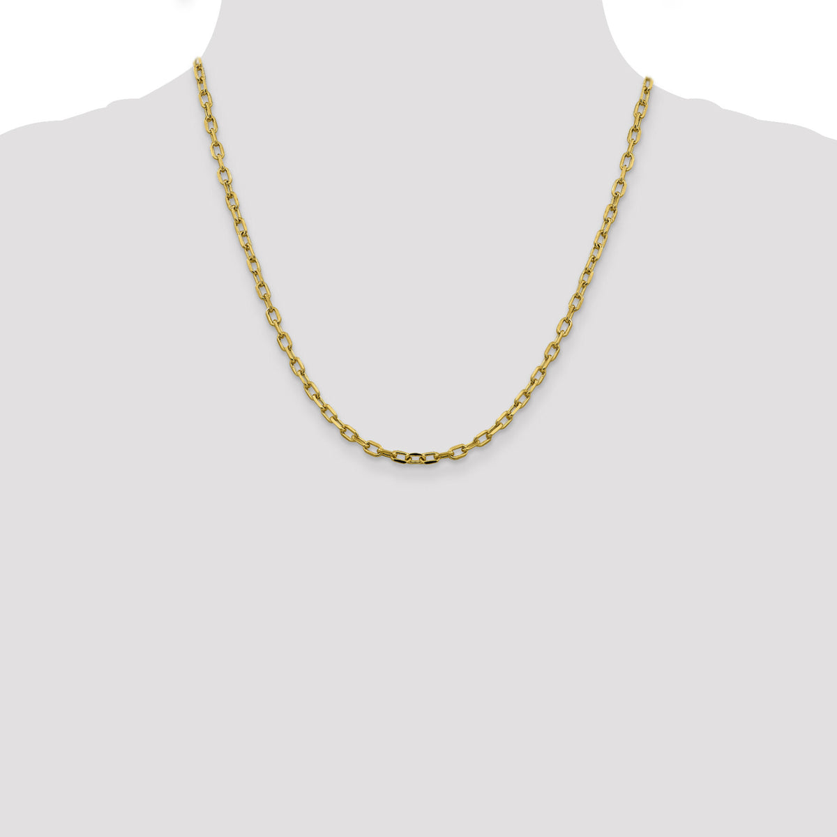 14k 3.7mm Semi-solid D/C Open Link Cable Chain-BC187-20