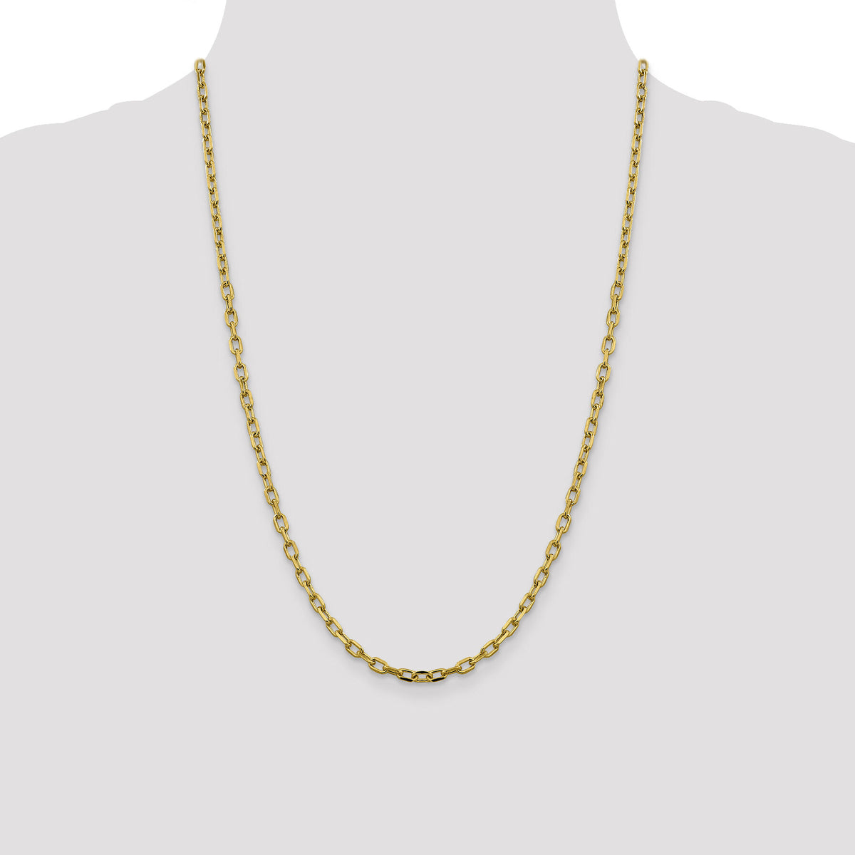 14k 3.7mm Semi-solid D/C Open Link Cable Chain-BC187-24