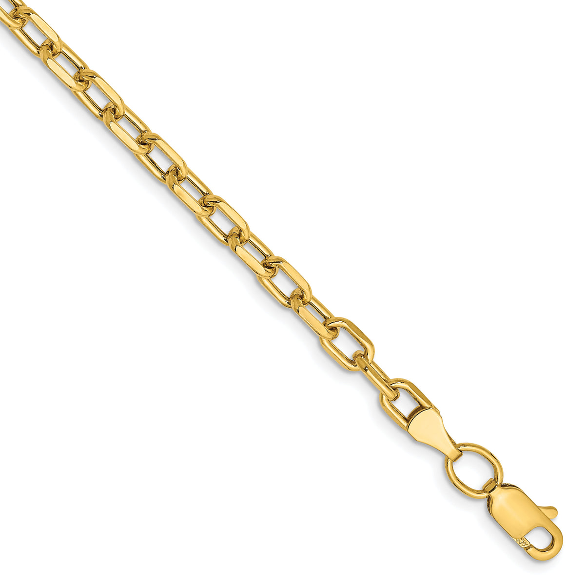 14k 3.7mm Semi-solid D/C Open Link Cable Chain-BC187-8