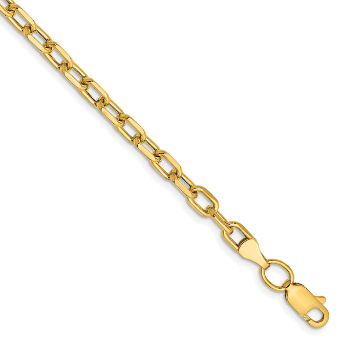14k 3.7mm Semi-solid D/C Open Link Cable Chain-BC187-8