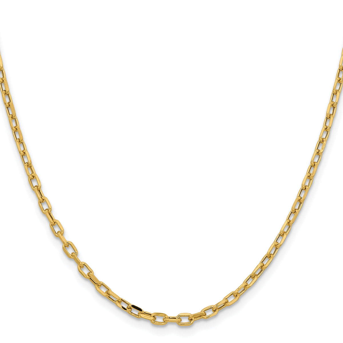 14k 3mm Semi-solid D/C Open Link Cable Chain-BC189-26