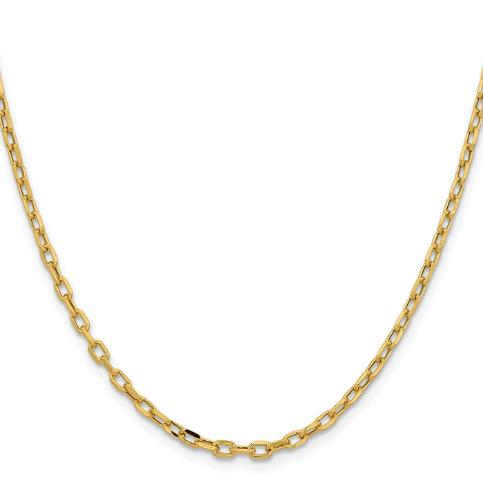 14k 3mm Semi-solid D/C Open Link Cable Chain-BC189-24