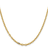 14k 3mm Semi-solid D/C Open Link Cable Chain-BC189-20