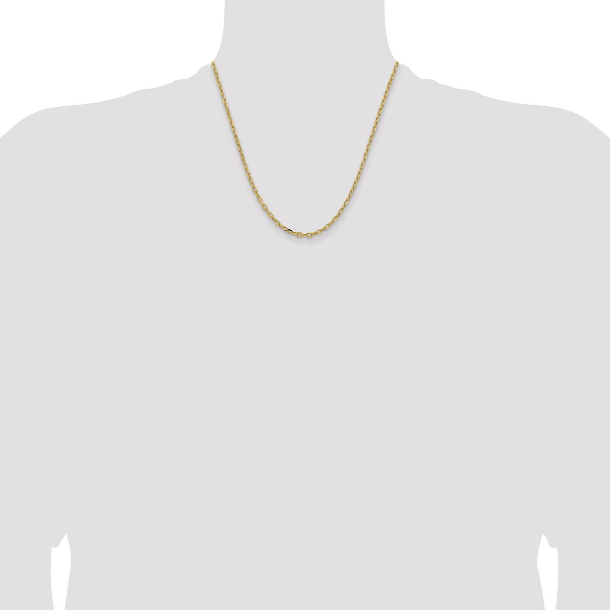 14k 3mm Semi-solid D/C Open Link Cable Chain-BC189-20