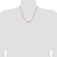 14k 3mm Semi-solid D/C Open Link Cable Chain-BC189-20