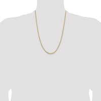 14k 3mm Semi-solid D/C Open Link Cable Chain-BC189-24