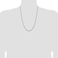 14k White Gold 3mm Semi-solid D/C Open Link Cable Chain-BC189W-24