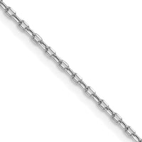 14k White Gold 3mm Semi-solid D/C Open Link Cable Chain-BC189W-26