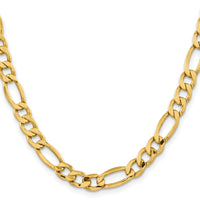 14k 8.5mm Semi-Solid Figaro Chain-BC190-22