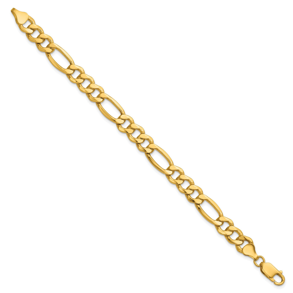 14k 8.5mm Semi-Solid Figaro Chain-BC190-7