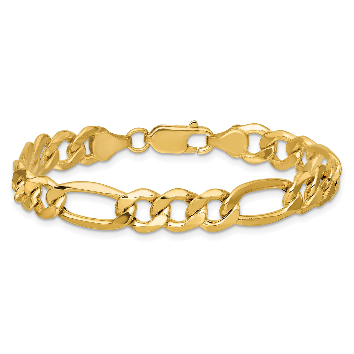14k 8.5mm Semi-Solid Figaro Chain-BC190-7