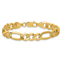 14k 8.5mm Semi-Solid Figaro Chain-BC190-7