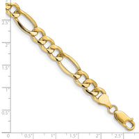 14k 8.5mm Semi-Solid Figaro Chain-BC190-7