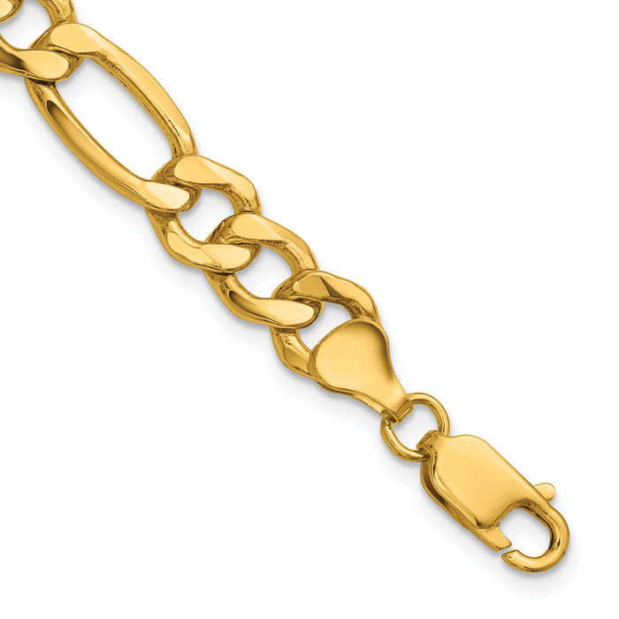 14k 8.5mm Semi-Solid Figaro Chain-BC190-7