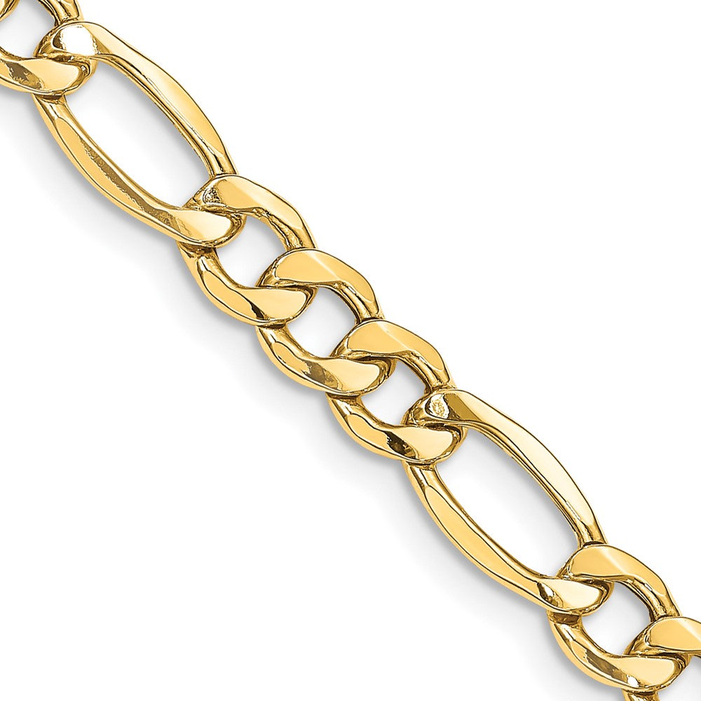 14K 26 inch 8.5mm Semi-Solid Figaro with Lobster Clasp Chain-BC190-26