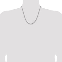 14k White Gold 3.6mm Semi-Solid Round Box Chain-BC191-20