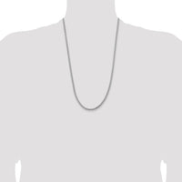 14k White Gold 3.6mm Semi-Solid Round Box Chain-BC191-26